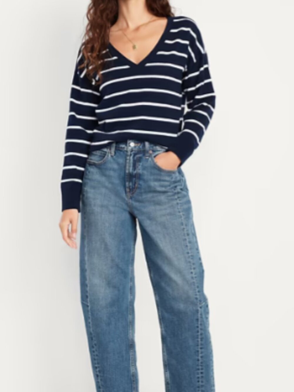 Old Navy High-Waisted Baggy Barrel Ankle Jeans Size 6